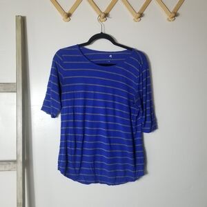 APT 9 WOMEN'S BLUE AND GRAY BLOUSE ESTIMATED SIZE LARGE